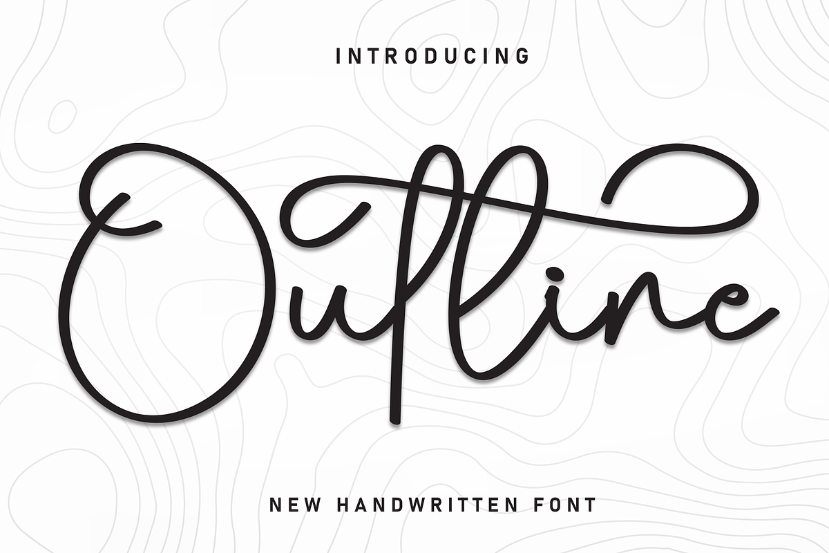 Outline | Script Font, a Handwritten Font by Scratchones (Photo 1 of 9)