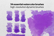 Procreate watercolor bundle, a Brush Add-On by Endete & Mazak brushes (Thumbnail 4 of 10)