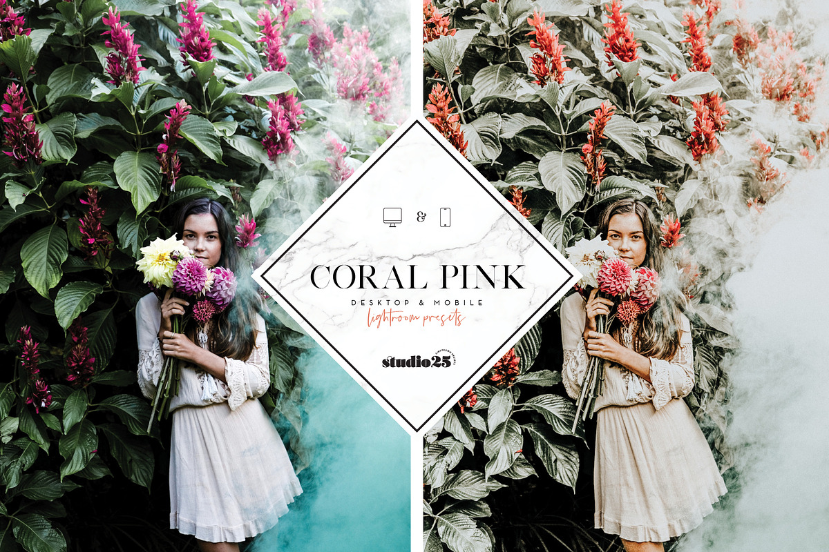 Coral pink lightroom preset, a Plug-in Add-On by studio25 (Photo 2 of 7)