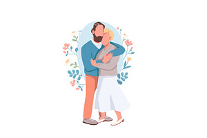 Married Couple Flat Illustration