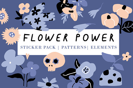 FLOWER POWER stickers, patterns
