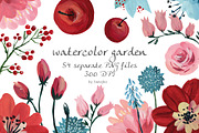 Hand Painted Floral Set, an Illustration by swiejko (Thumbnail 1 of 2)