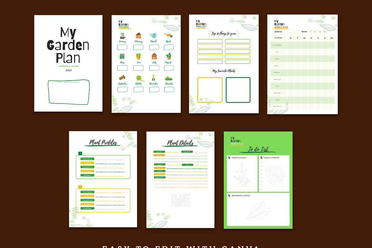 Garden Planner Canva Template, a Stationery Template by ZohairKhanLtd (Photo 2 of 2)