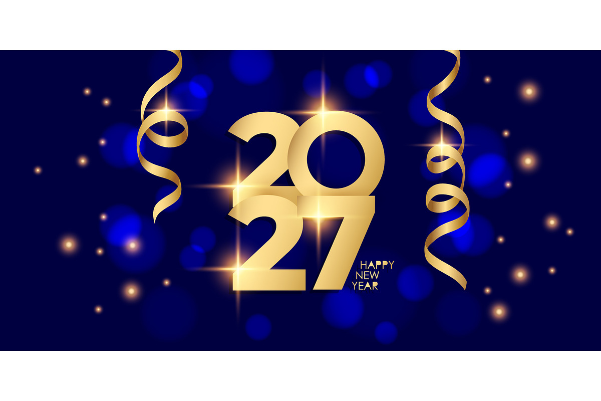 2027 New Year Graphics Set, a Background Graphic by Finevector (Photo 2 of 7)