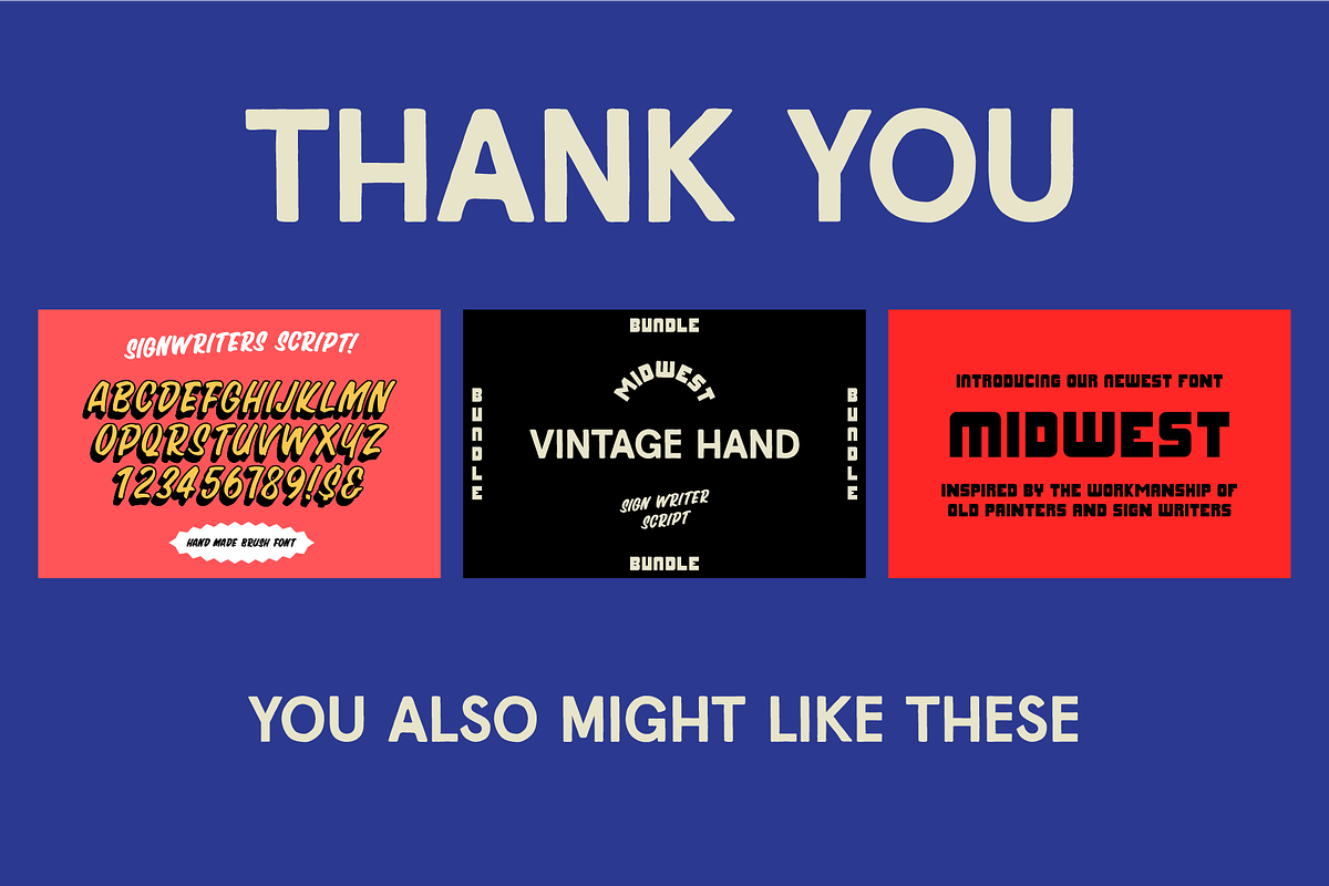 Vintage Hand, a Font by Sam Merrigan Design (Photo 7 of 7)