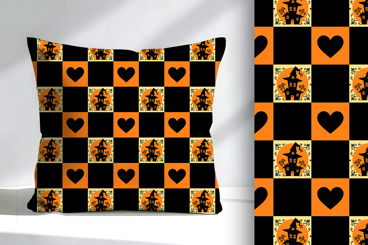 Haunted House Check Seamless Repeat, a Pattern Graphic by Sharon Schwalbe (Photo 2 of 5)