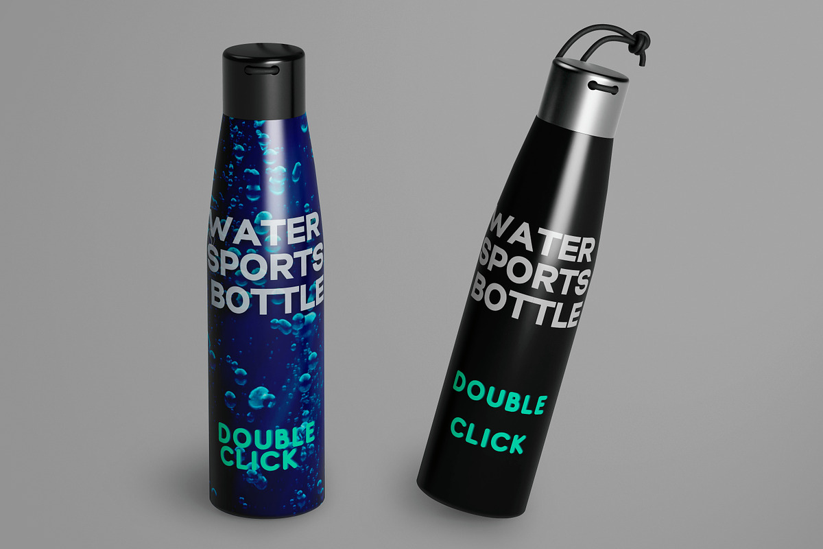 Sports Bottle Mockup 3 Set, a Packaging Mockup by PaperMoon (Photo 3 of 3)