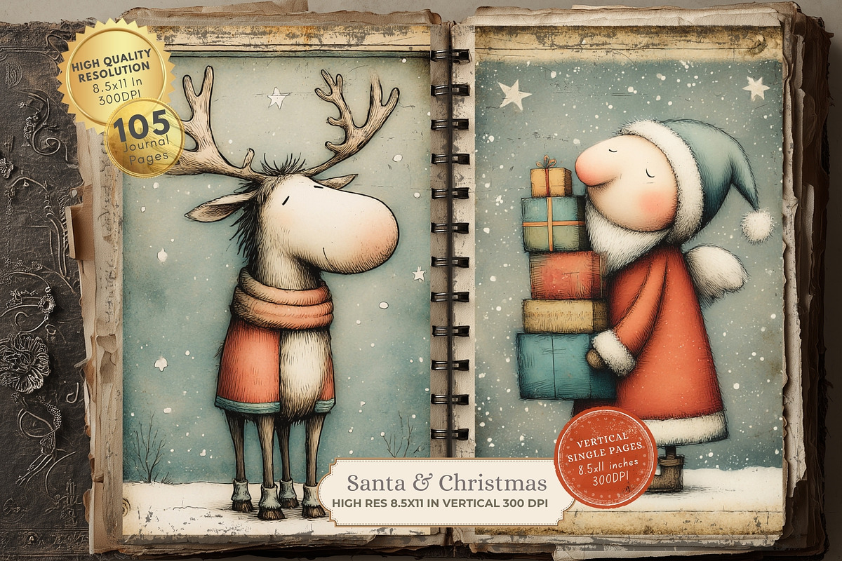 Quirky Santa Printable Christmas, a Seasonal Illustration by Nicole Branger Art (Photo 6 of 15)