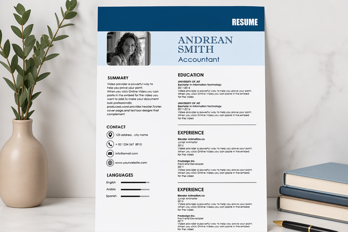 MODERN RESUME TEMPLATE (R6), a Resume Template by dulchaer29 (Photo 2 of 5)