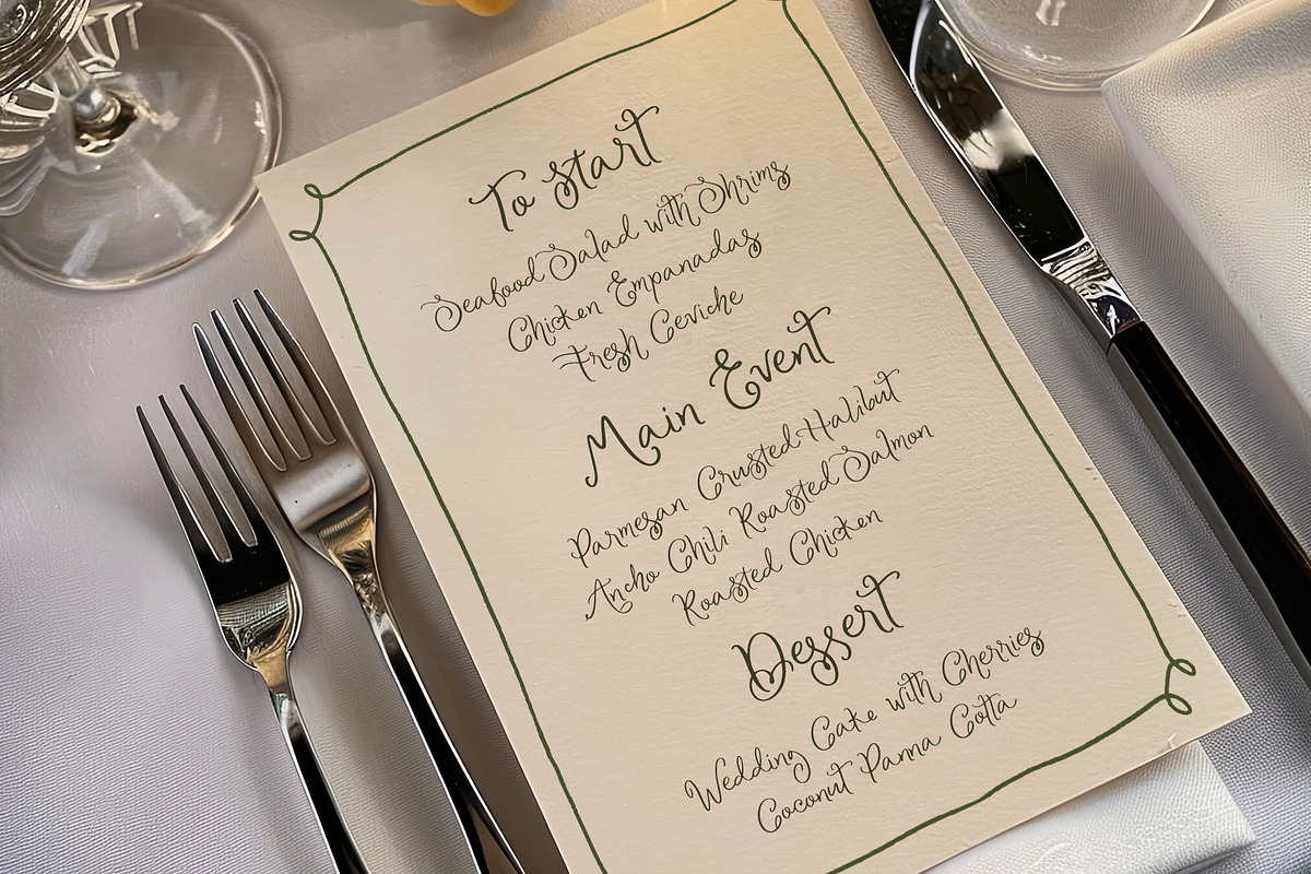Cher Jardin | Whimsical Handwriting, a Script Font by Calamar Studio (Photo 3 of 19)