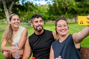 Friends taking a selfie after outdoor workout, a Sports & Recreation Photo by etorres69