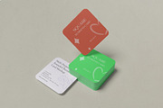 Rounded Square Business Cards Mockup, a Mockup by Pexelyou (Thumbnail 6 of 6)