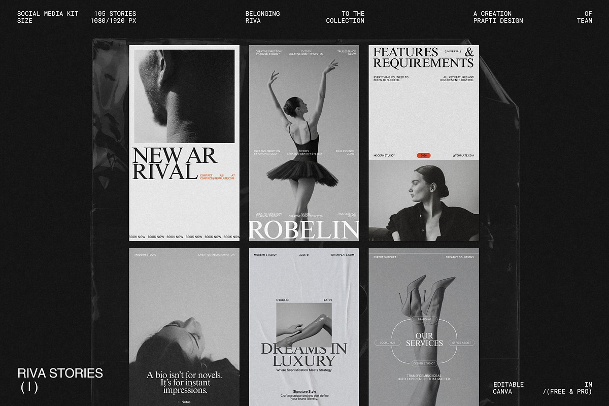 RIVA | Social Media Kit Story Bundle, a Social Media Template by Prapti Design (Photo 1 of 10)