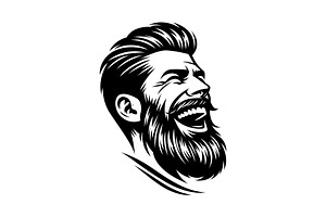 Bearded Man Laughing