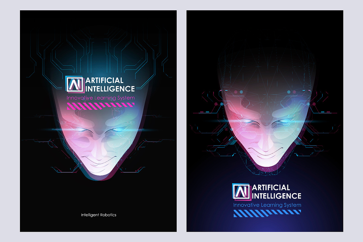 Futuristic posters AI, a Technology Illustration by Andrew_Derr (Photo 1 of 11)