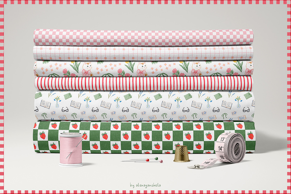 Picnic time - whimsy summer patterns, a Pattern Graphic by alenaganzhela (Photo 3 of 16)