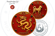 Chinese zodiac Clipart set V2, a Decorative Illustration by ThatsDesignArt (Thumbnail 7 of 10)