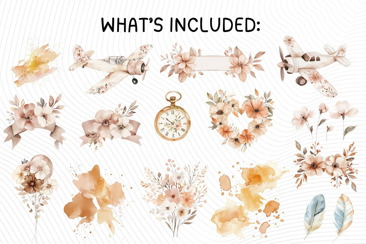 Boho Floral Rainbow Clipart, an Illustration by PassionPNGcreation (Photo 5 of 12)
