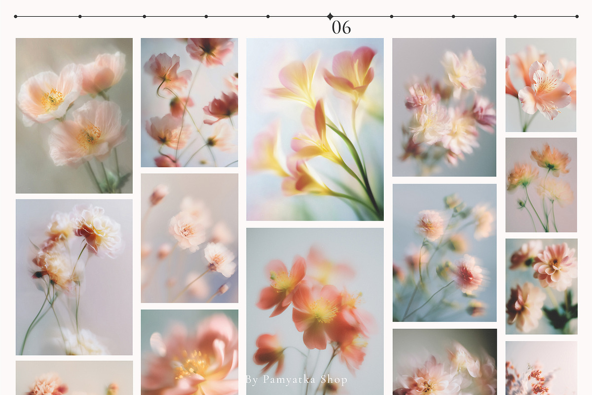 Airy flowers- Blurred floral set, a Background Graphic by Pamyatka Shop (Photo 6 of 11)