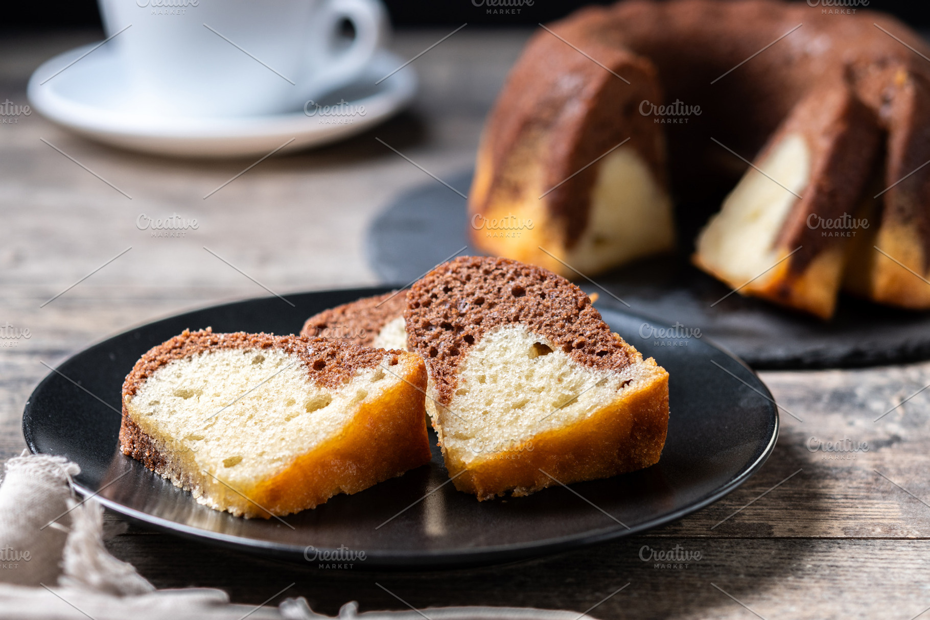 Marble bundt cake with chocolate., a Food & Drink Photo by etorres69