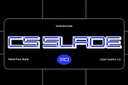 CS Slade 3D, a Sans Serif Font by Craft Supply Co. (Thumbnail 1 of 8)