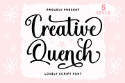 Creative Quench, a Script Font by Rotterlab Studio (Thumbnail 1 of 7)