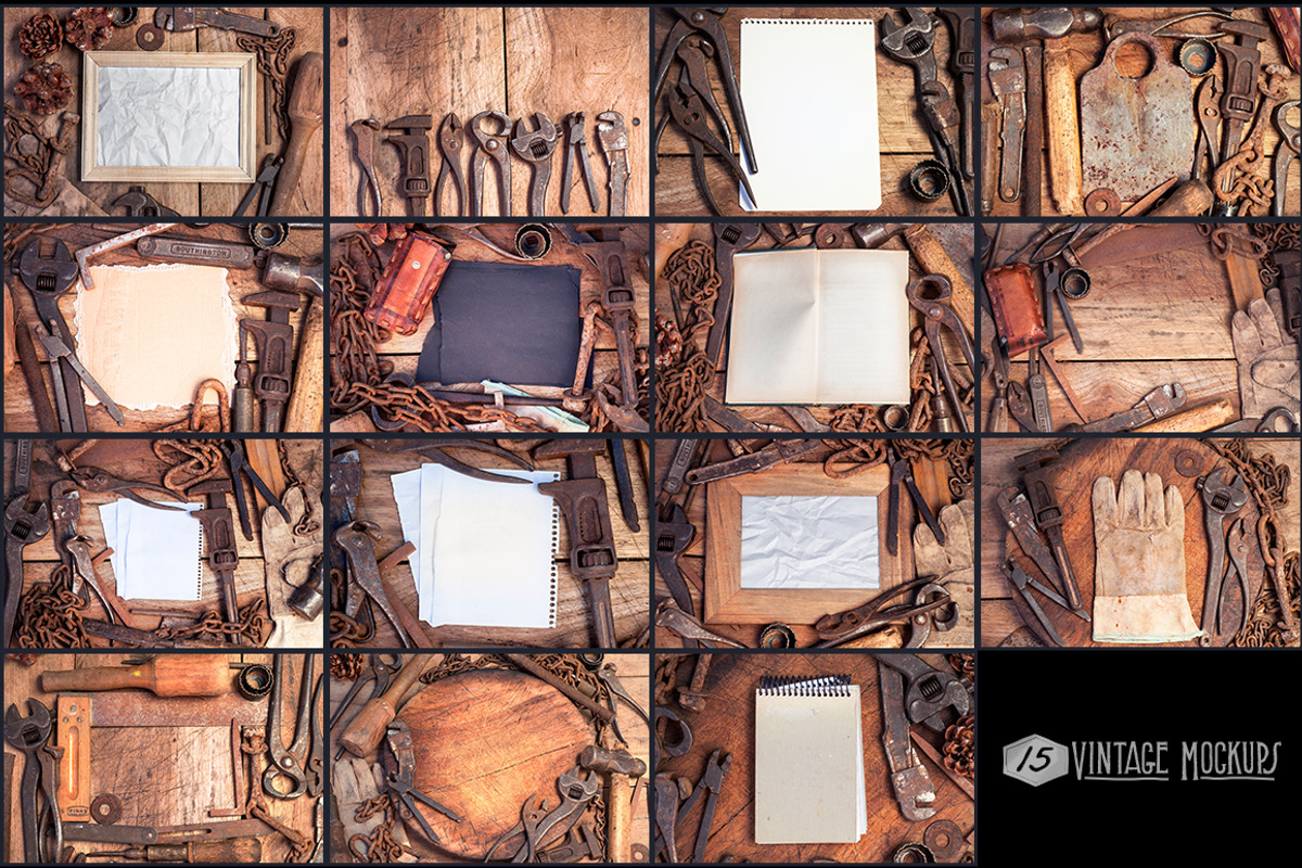 15 Vintage Mockups, a Mockup by PaperBat (Photo 2 of 6)