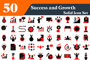 Success and Growth Solid Icons, a Solid Icon by EllaMaiyaali (Thumbnail 1 of 2)