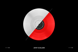 Vinyl Mockup Bundle Template Record