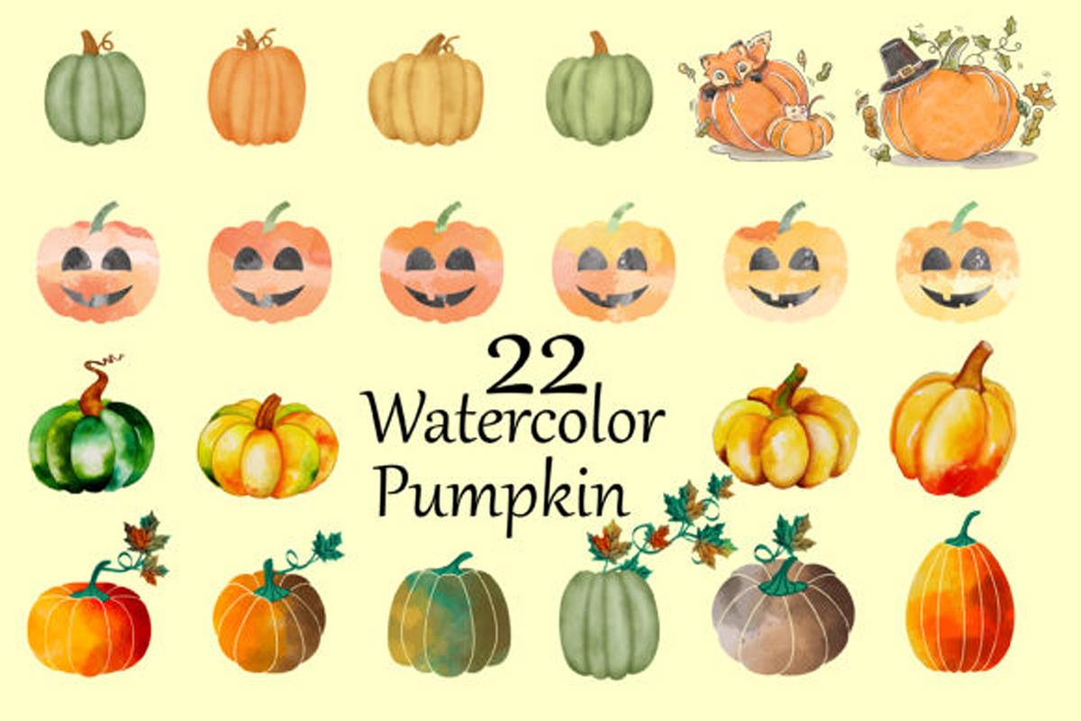 Watercolor Halloween Clipart, an Object Illustration by Digital Studio (Photo 3 of 3)