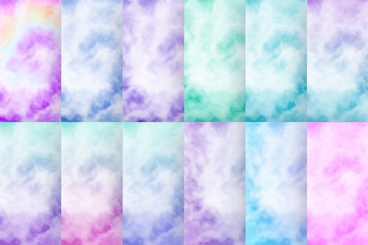 Pastel Tie-dye Patterns, a Pattern Graphic by Vaughn Studios (Photo 2 of 4)