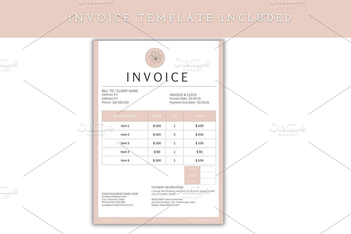 Social Media Manager Contract, a Stationery Template by Sania (Photo 4 of 4)