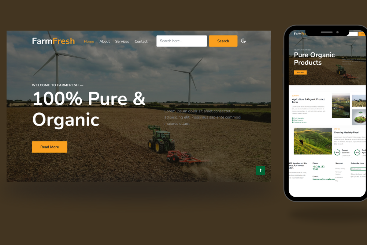 FarmFresh-Agricultural Template, a HTML Template by NomaTemplates (Photo 2 of 15)