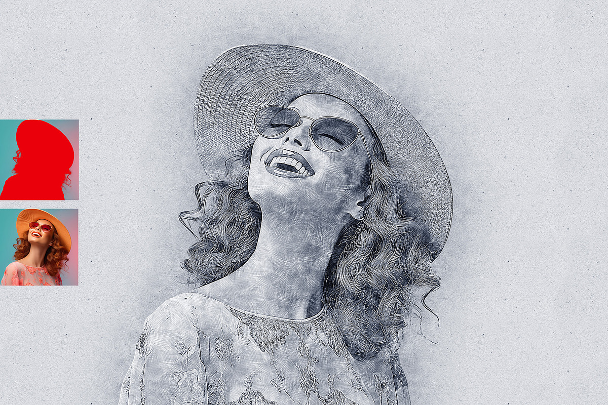 Fine Art Sketch Drawing Action, an Action Add-On by Photoshop Action (Photo 7 of 10)