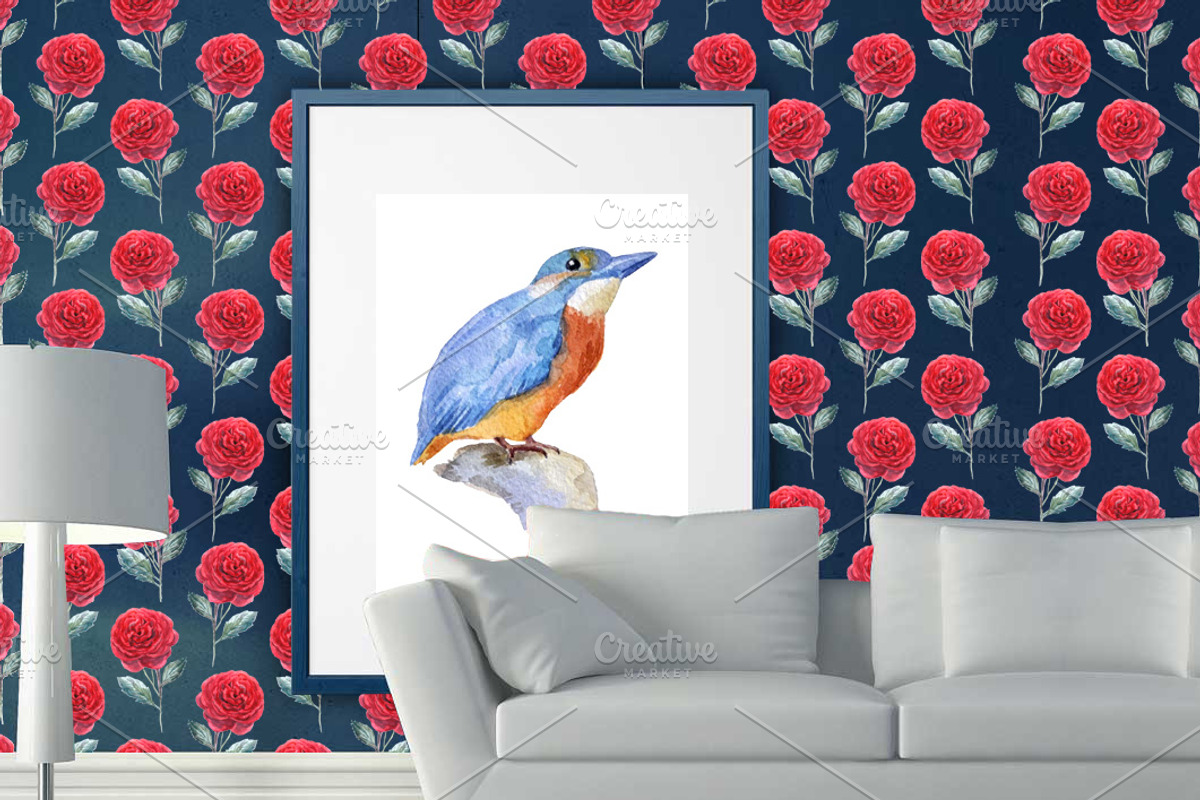 Watercolor flowers,birds., an Illustration by yulia.sukhanova (Photo 5 of 8)
