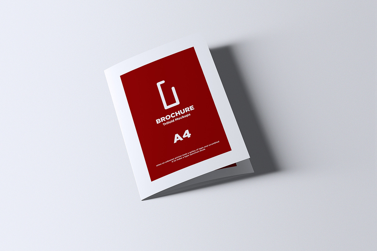 Tri-Fold A4 Brochure Mockup, a Print Template by AlkStudio (Photo 4 of 9)
