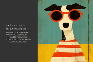 Prompt Illustration Vintage Risograp, a Background Photo by AS Studio