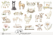 85 pastel farm animals clip art, an Animal Illustration by Poppy Lane Studio (Thumbnail 7 of 11)