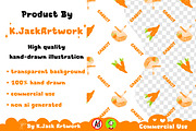 Cute carrot juice seamless pattern, a Background Graphic by K.JackArtwork (Thumbnail 3 of 7)