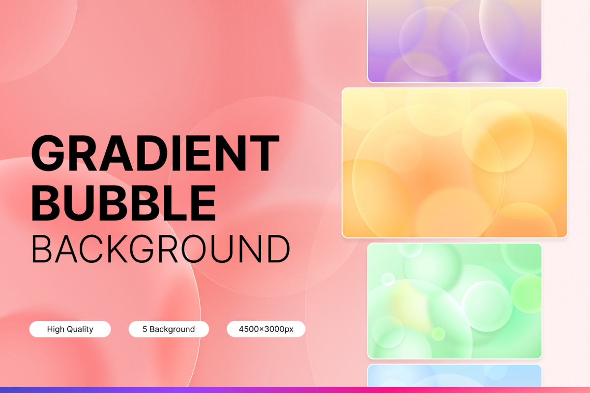 Gradient Bubble Background, a Background Graphic by Loin Studio (Photo 1 of 5)