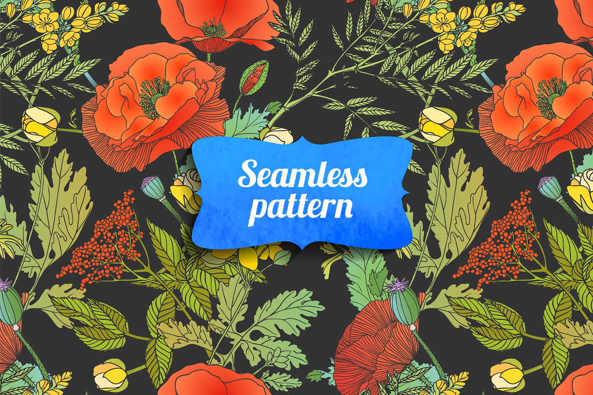 Floral seamless pattern. Vector, a Pattern Graphic by Crazy nook