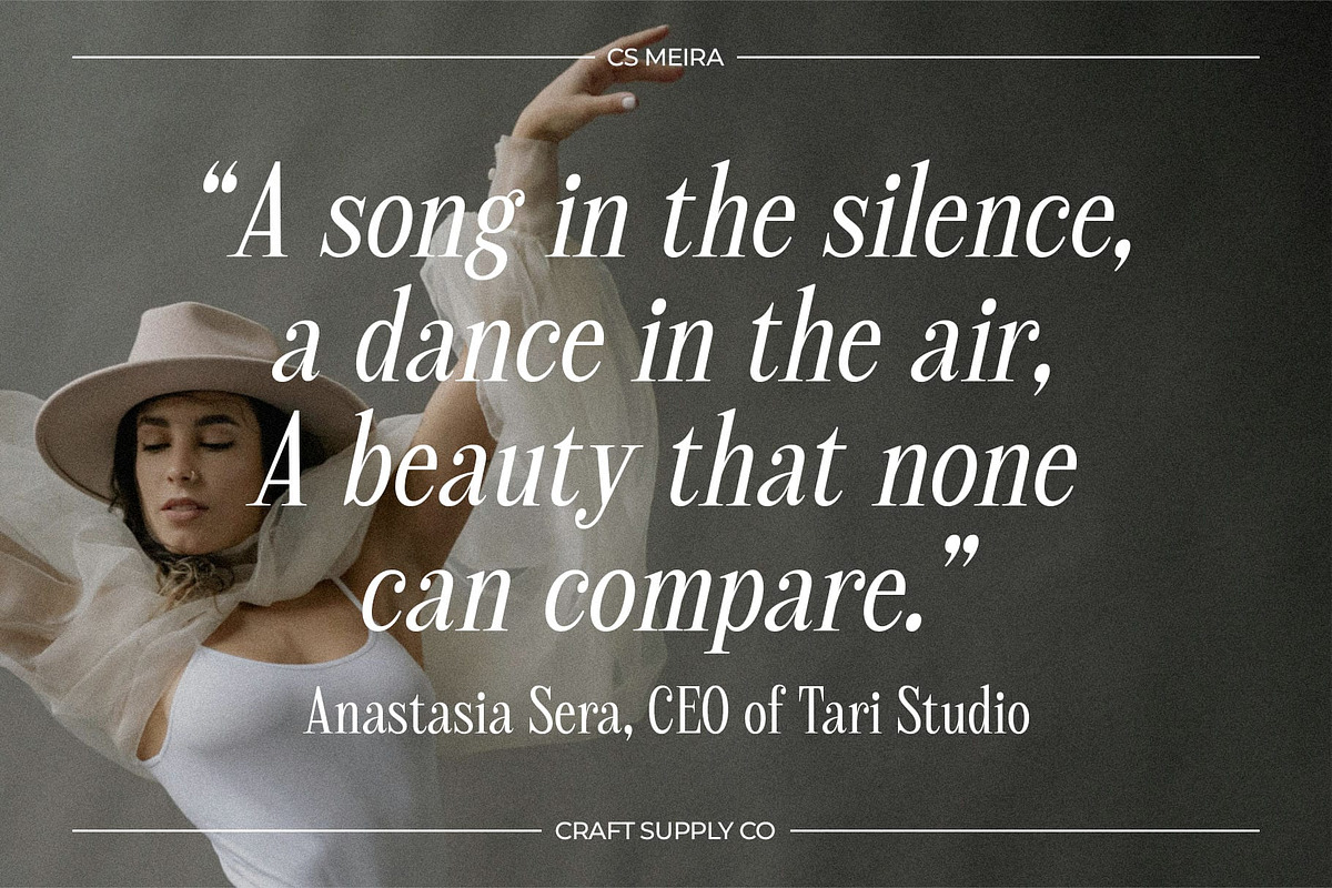 CS Meira – Elegant Font, a Serif Font by Craft Supply Co. (Photo 4 of 8)