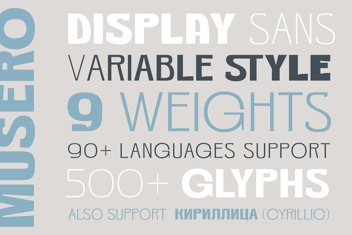 Musero, a Sans Serif Font by din-studio.com (Photo 3 of 15)