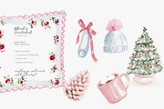 Grandmillennial Christmas Clipart, a Decorative Illustration by Patishop Art (Thumbnail 5 of 14)