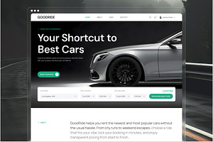 Car Rental Website UI Figma Template, an UI Kit Template by peterdraw