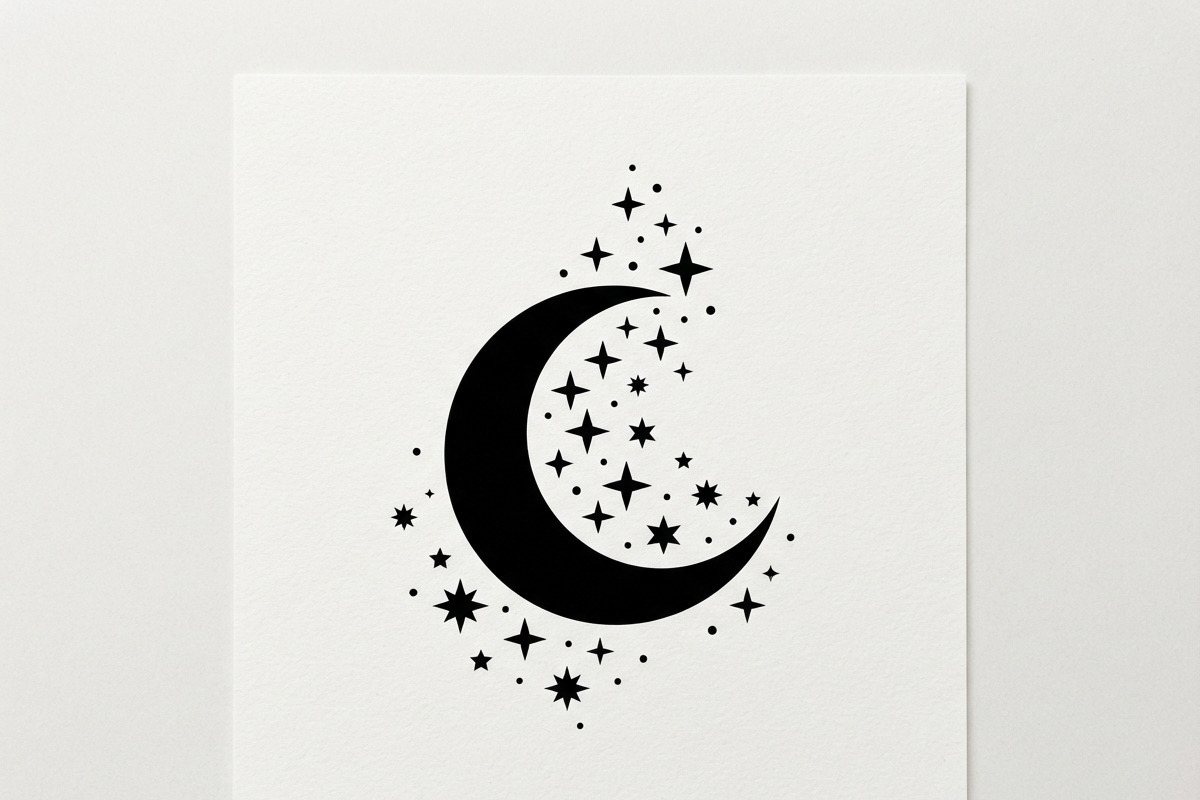 50 Crescent Moon with Stars, an Empty State Illustration by Amazin_art (Photo 47 of 47)