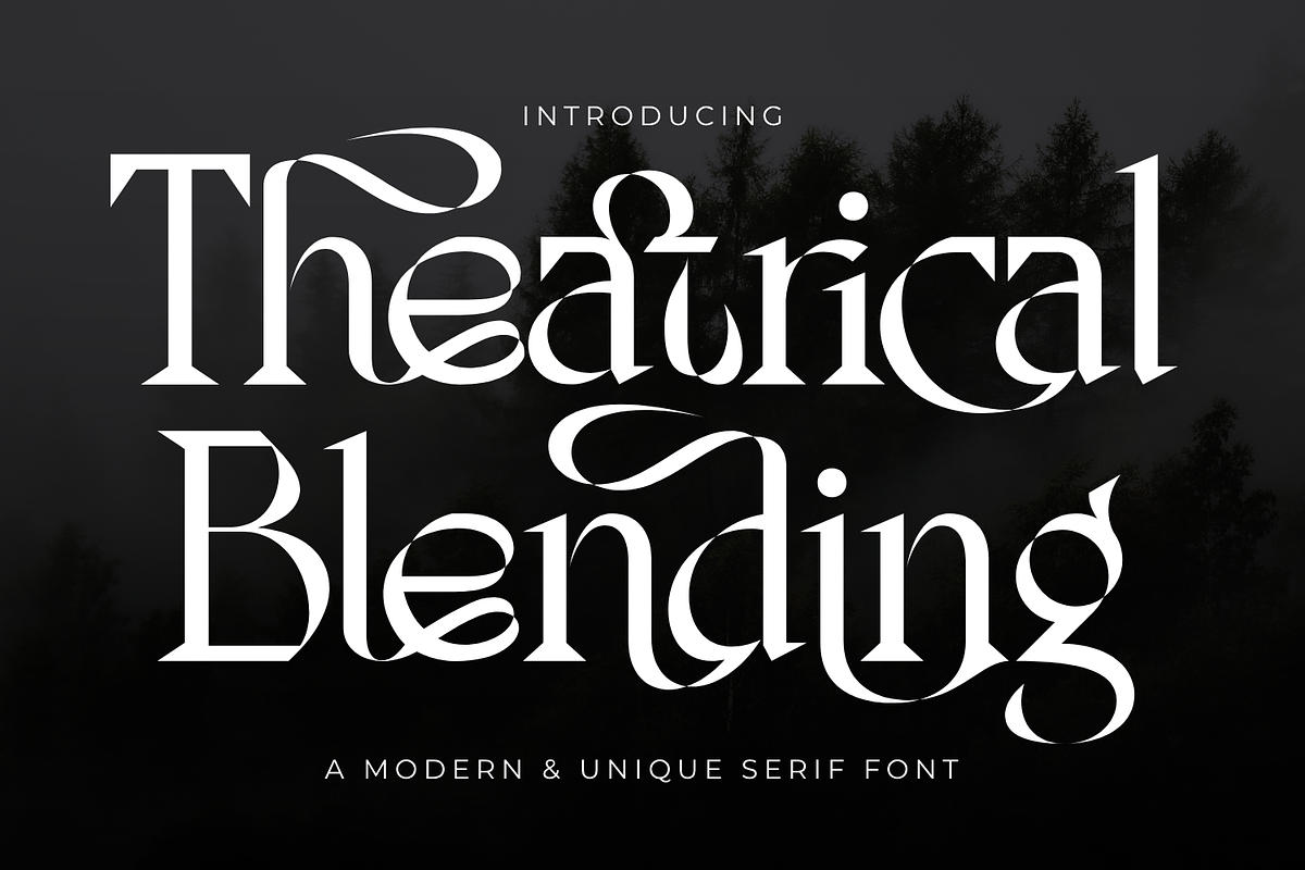 Theatrical Blending - Elegant Font, a Serif Font by 177Studio (Photo 1 of 8)