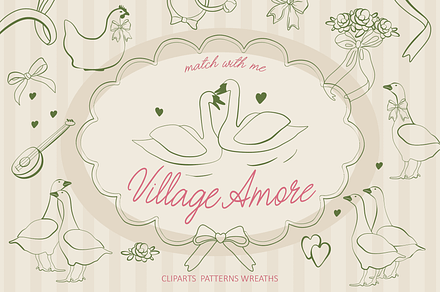 Village Amore - vintage rural set