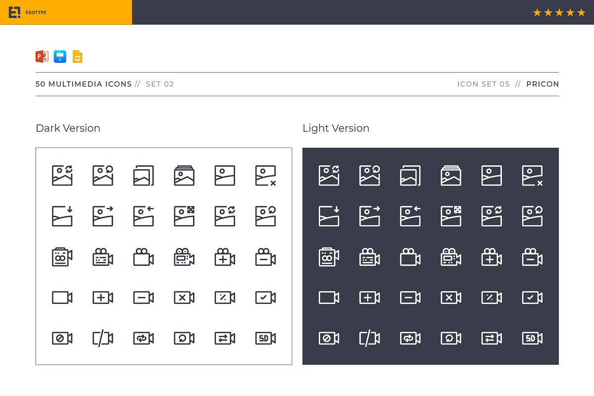 Pricon - Multimedia Icon Set 02, a Presentation Template by Egotype (Photo 3 of 7)