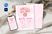 We can Bearly Wait Pink Baby Shower, an Invitation Template by SvetaArtStore (Thumbnail 1 of 6)